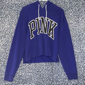 Raw Cropped PINK Hoodie